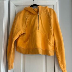 Orange lululemon crop scuba
